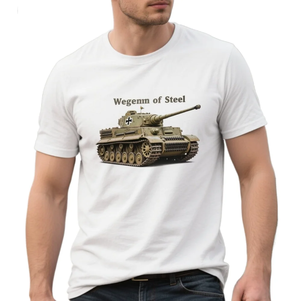 

Wehrmacht Panzer Legend of steel WWII German Tiger Tank T Shirt. Short Sleeve 100% Cotton Casual T-shirts Loose Top Size S-3XL
