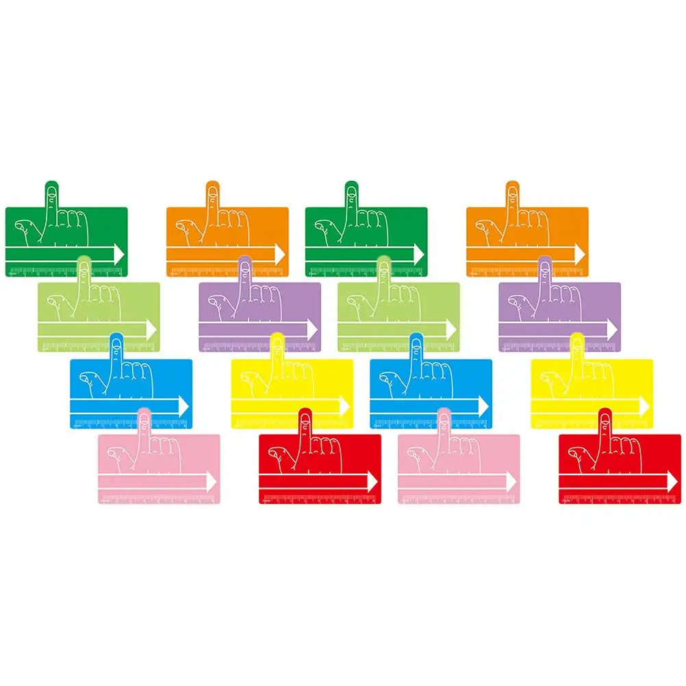 

16 Pcs Finger Spacer Writing Tools Kids Reading Bookmarks Dyslexia Aids ABS Material Colorful Student Focus Guide