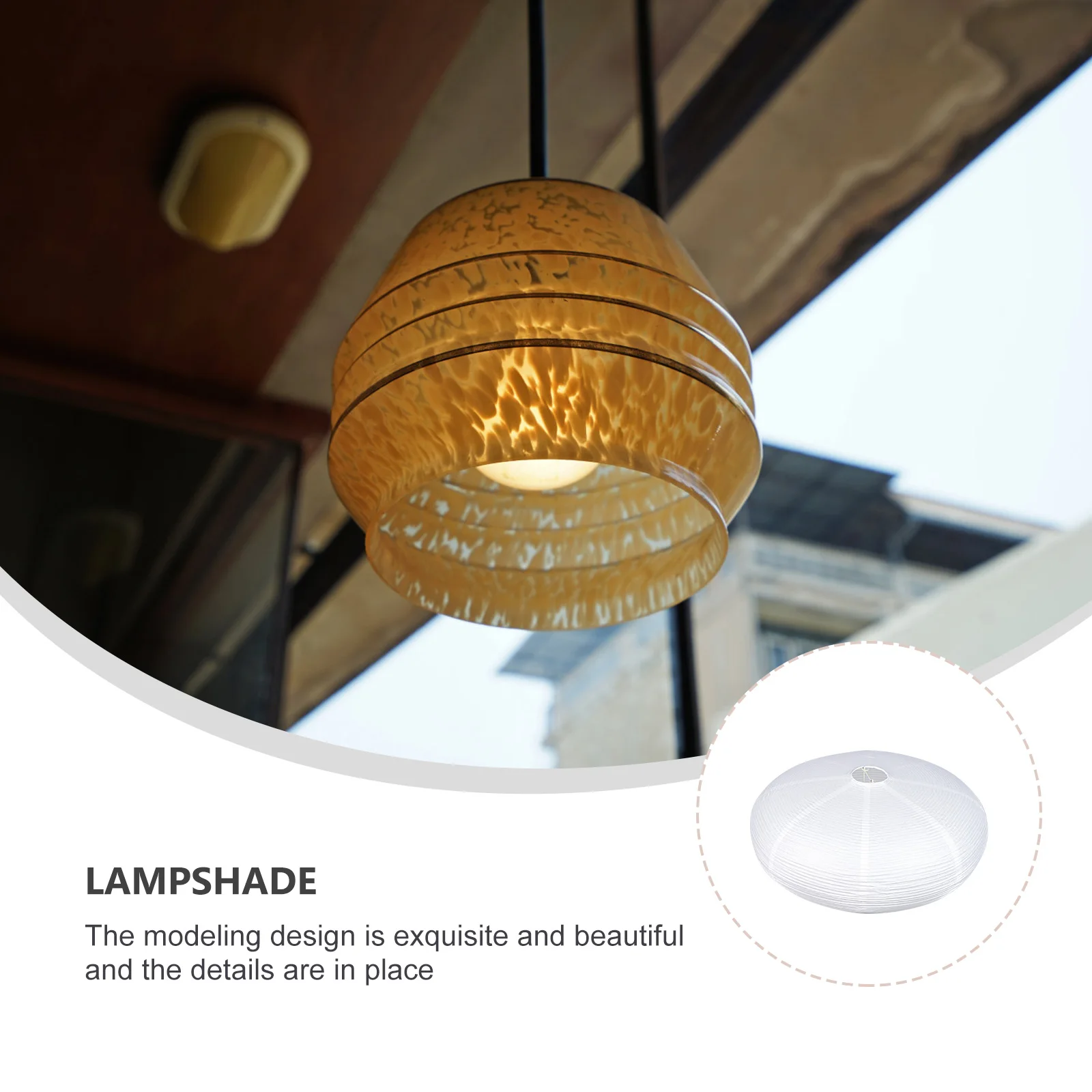 

Japanese Paper Lampshade Ceiling Light Cover Pendant Hanging Round Rice Covers for Lights