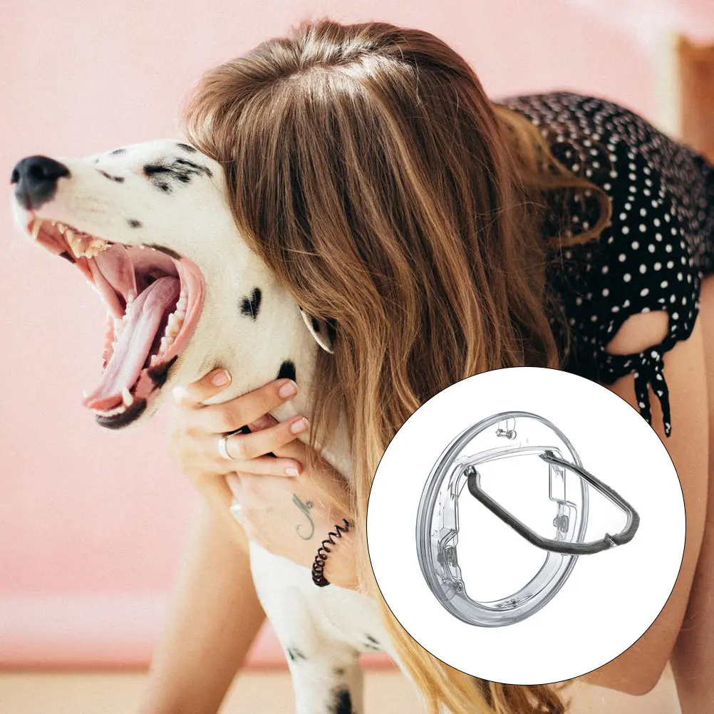 

Yardwe Two Way Dog Door Cat Flap with Locking Feature Clear Plastic Pet Access Replacement Controllable Hole for Pets Supplies