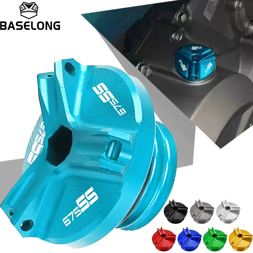 

For CFMOTO 675SS 675 SS 675 SS675 675-SS 2024 2025 2026 M19*2.5 Motorcycle CNC Aluminum Oil Filter Cup Engine Plug Covers Caps
