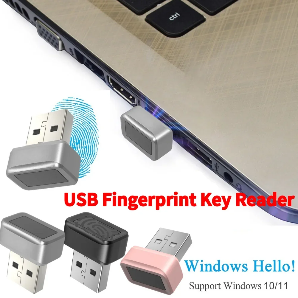 

USB Fingerprint Recognition Device USB Fingerprint Key Reader for Windows10/11 Hello PC Fingerprint Sensor Module Scanner U5