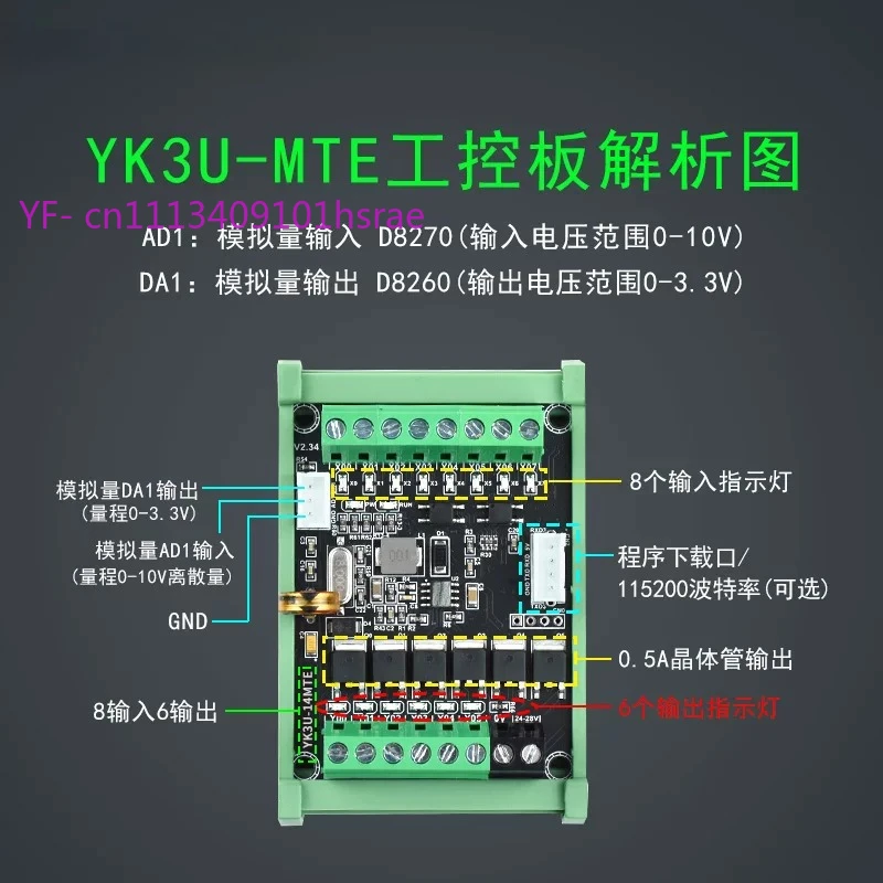 Industrial PLC Control Board, Simple Programmable Controller, 10/14/20/24/32 Points, MR/MT Output Development Board