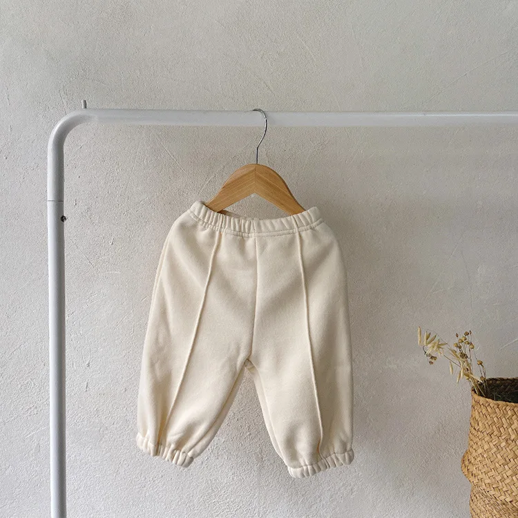 2025 شتاء جديد الطفل الصوف السراويل الفتيان سراويل تقليدية الرضع فتاة زائد المخملية سميكة بناطيل تدفئة القطن فضفاض طفل الملابس #5