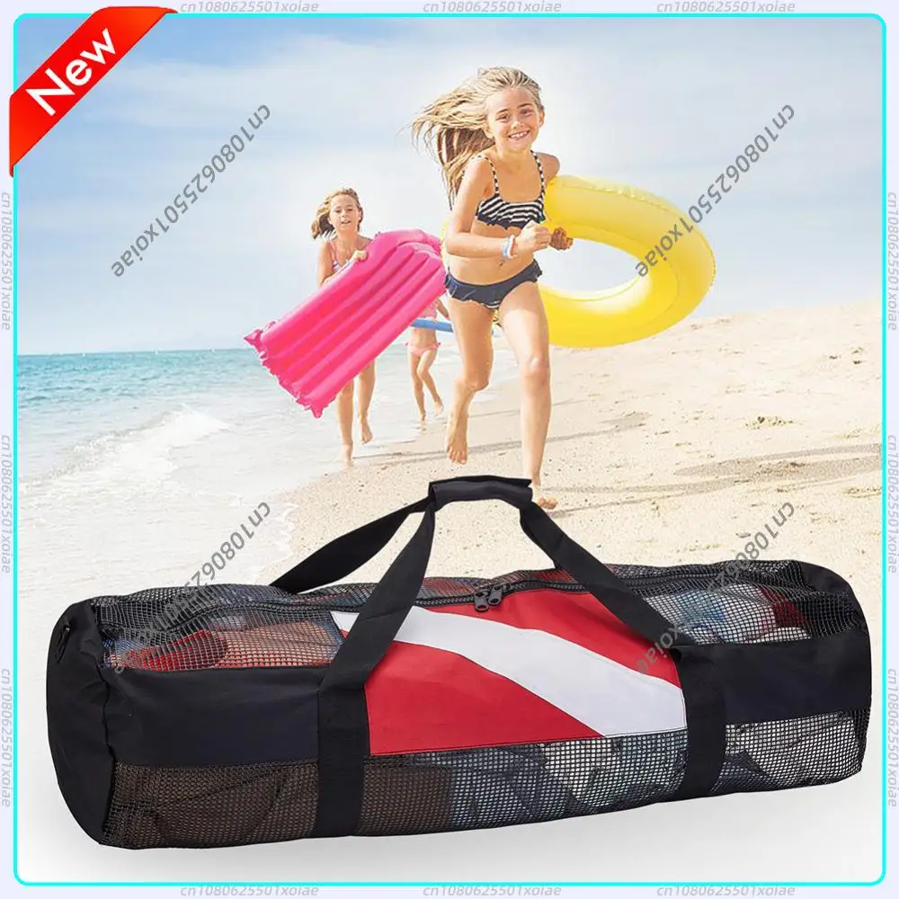 Portable Scuba Diving Mesh Tote Extra Large Swimming Beach Storage Bag with Adjustable Shoulder Strap Snorkeling Gear Organizer