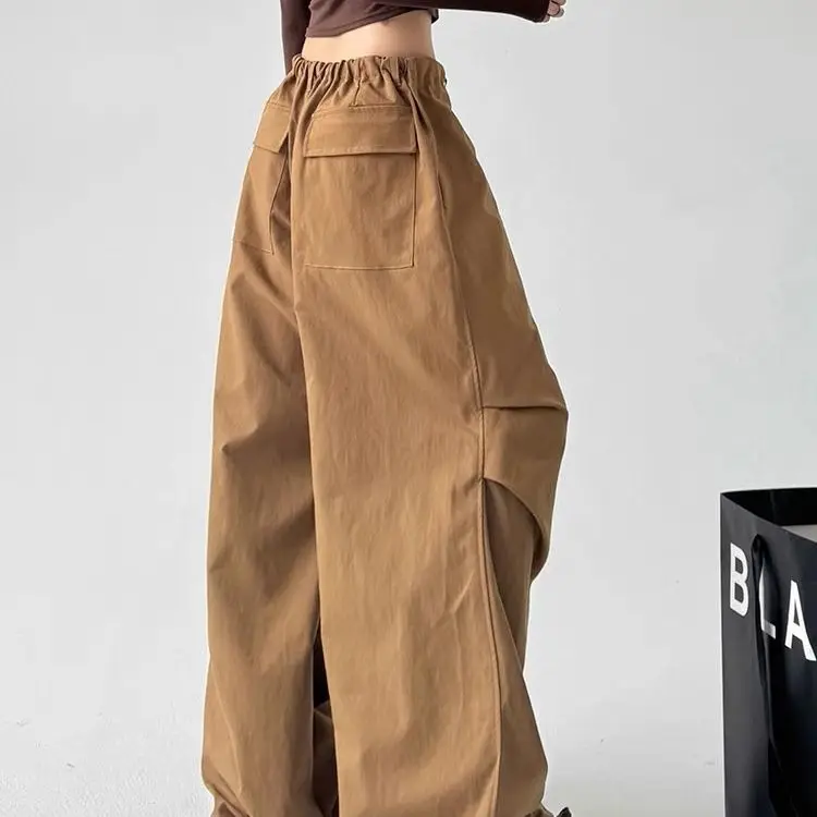 Brown Wide-Leg Pants Women's New Spring and Autumn Loose Casual High Waist Work Clothes Trousers Drooping Straight