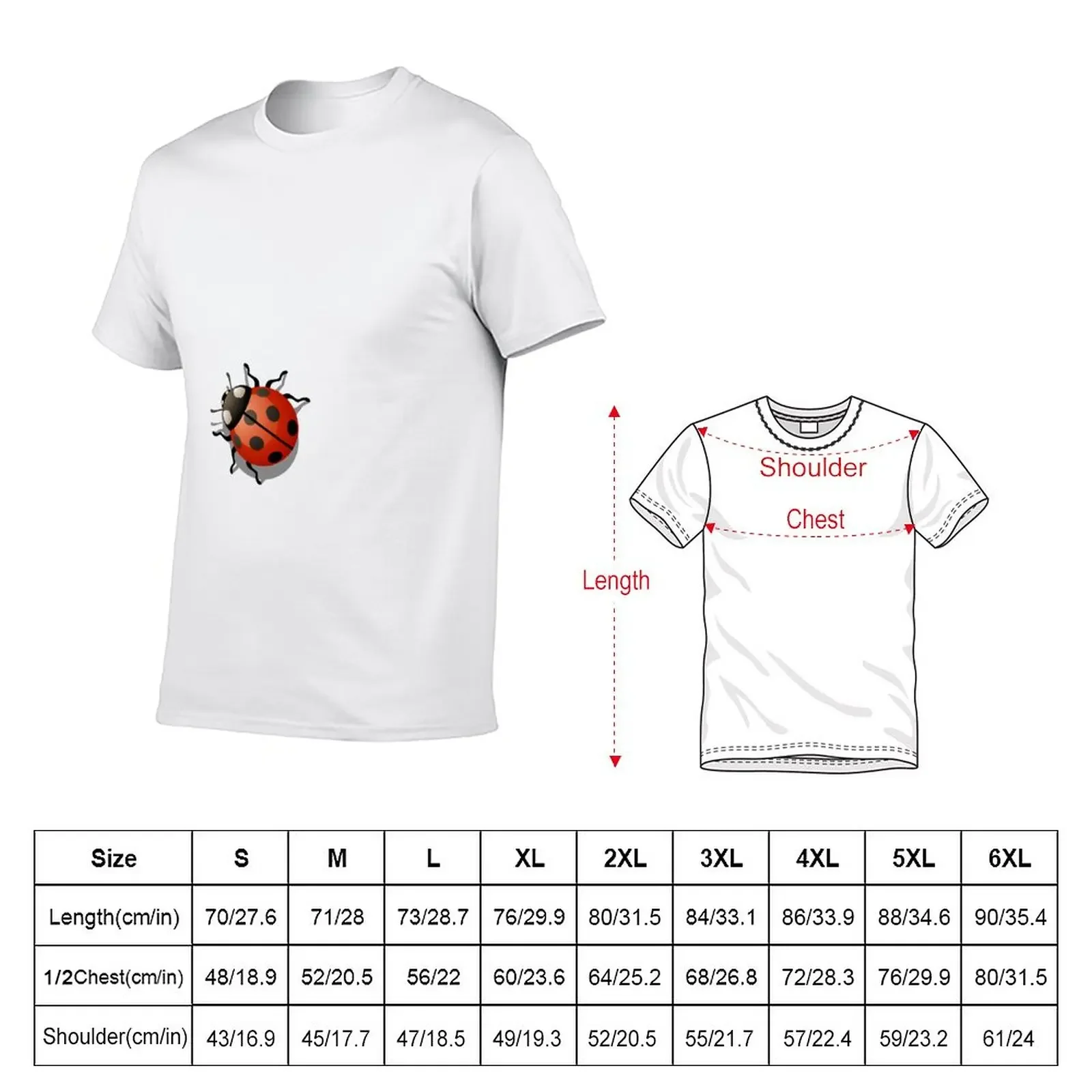 New The LadyBug T-Shirt animal print shirt for boys man clothes new edition t shirt mens graphic t-shirts pack