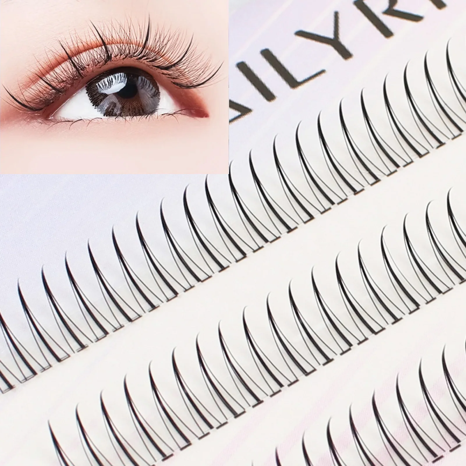 A/M Type A False Eyelashes 8-12mm Mix Fake Lashes Natural Fairy Lash Korean Makeup Individual Cluster Eye Lashes