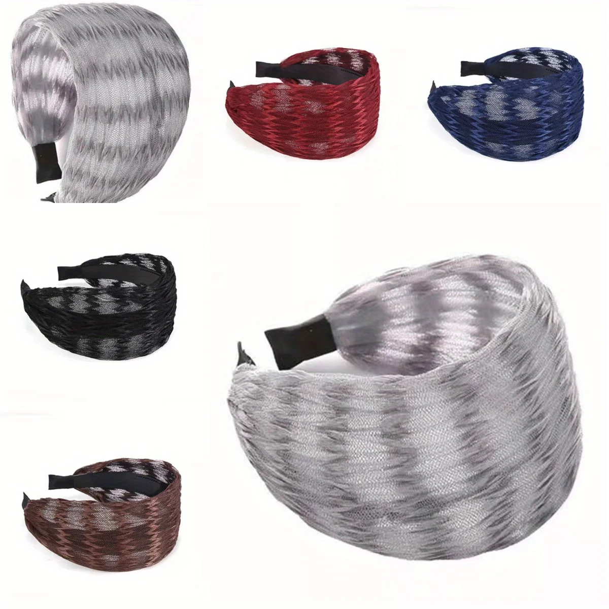 

Mesh Hair Hoop Wide Breathable Headband Non-Slip Design Spring Summer Hair Accessories for Women Girls Daily Elegant Styling