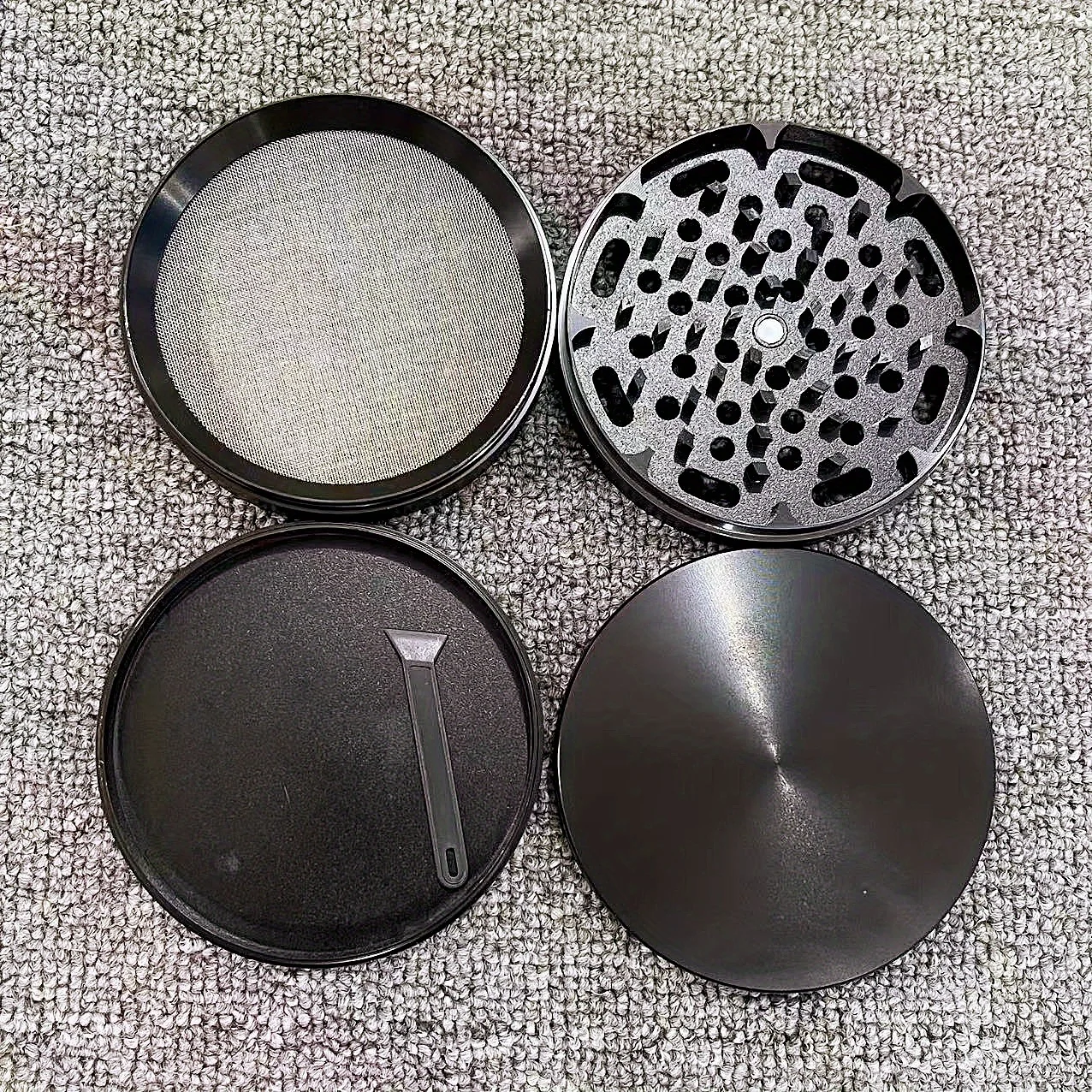 3.9 بوصة مطحنة أعشاب معدنية برعم دليل الفلفل الملح هاون مدقة مطحنة التوابل كبيرة التبغ الخام طاحونة العشب اكسسوارات السجائر