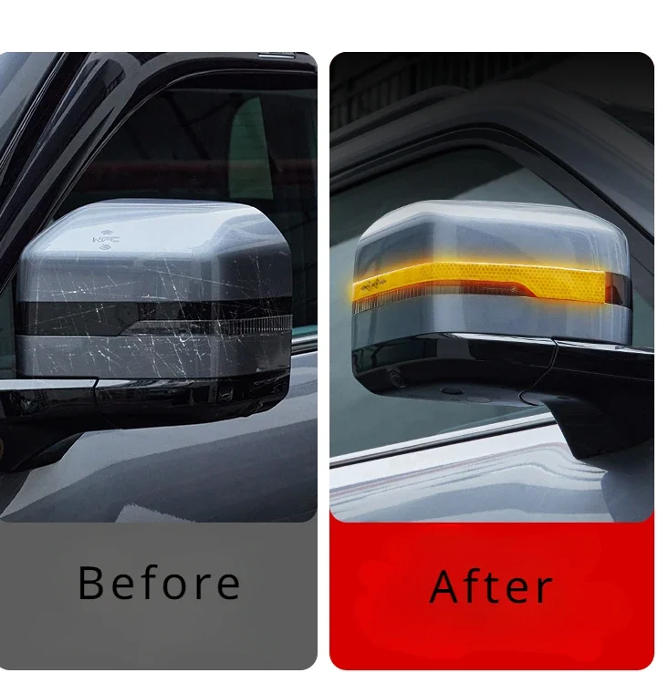 Special Rearview Mirror Warning Sticker Reflective Protection Anti Scratch and Anti-collision S For BYD Equation Leopard 5