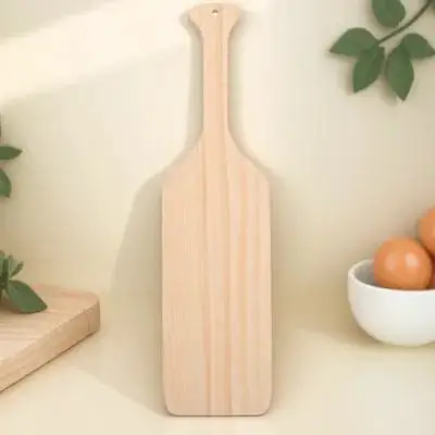

Wood Paddle Unfinished Diy Craft For Home Decor Wooden Oar Shape Wall Art Rustic Unfinished Wooden Chip Slice Pendant