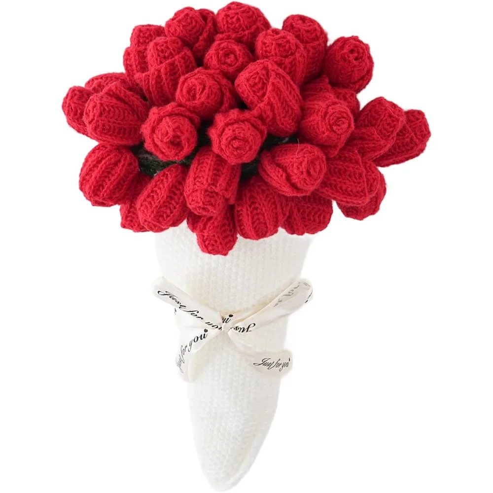 

Crocheted Flower Bouquet Throw Blanket, Handcrafted Rose Patterned Blanket, 32-Inch Sofa Blanket for Graduation and Wedding Deco