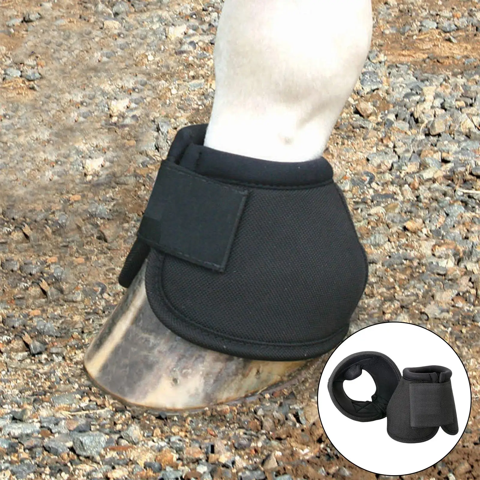 Equestrian Anti Twist Horse Bell Boots Breathable Hoof Shield Ballistic Overreach Durable Boots for Horse Riding Safety