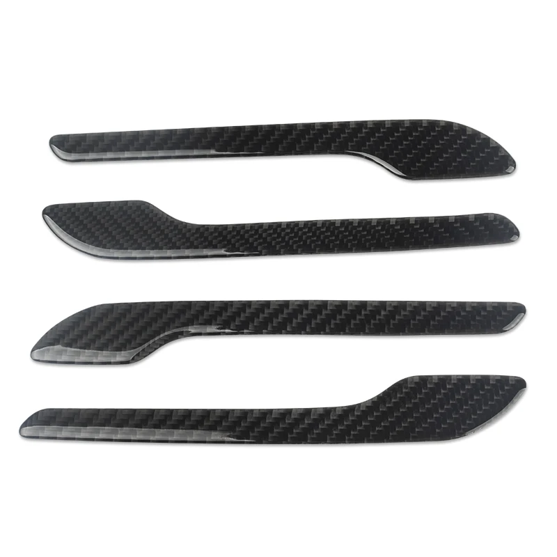 4Pcs Car Side Door Edge Protection Strip for Tesla Model 3 Y 2017-2021 Door Handle Patch Door Handle Sticker Auto Accessories