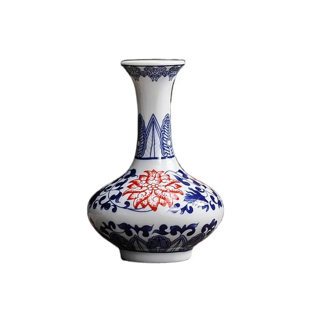 

Blue and White Small Porcelain Vases Mini Strong Chinese Style Bud Vases Hand-painted Vintage Ceramic Flower Vase