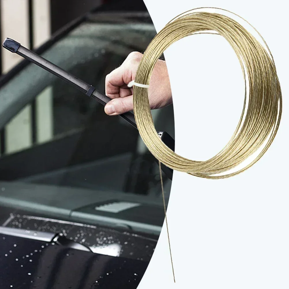 Wire Braiding Line 22m Length Automotive Braided Cut Out Cutting Glass Gold Removal Roll Steel Thickness 0.8mm car glass