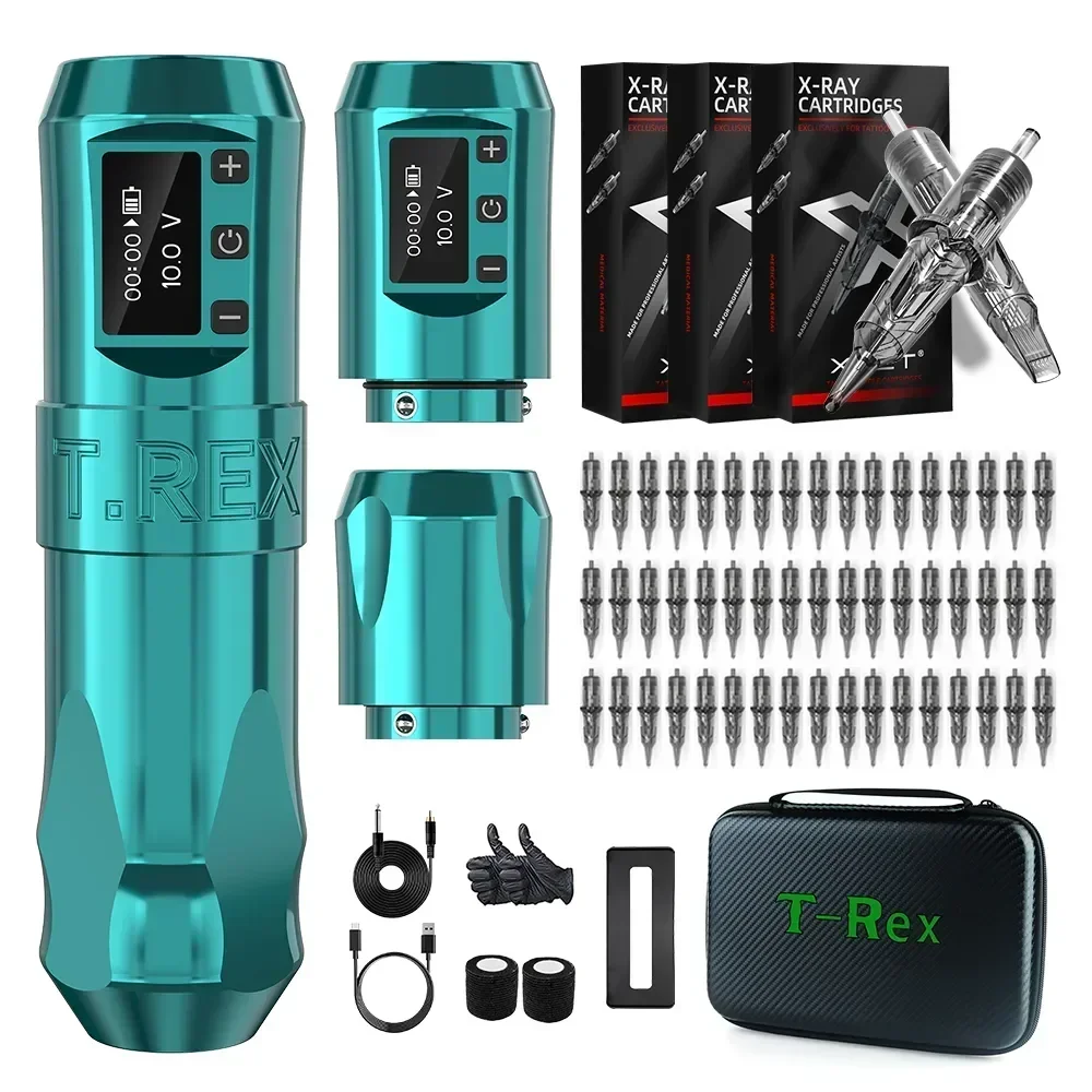 Wireless Tattoo Machine Kit Rotaty Battery Pen With Portable Power Pack 2400mAh  Cartridge Needles RL RM Tattoo Supplies