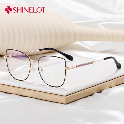 Imagen 2 del producto 81607 Nuevas gafas artesanales de ojo de gato, gafas de protección ocular Ins para mujer, montura graduada, gafas glamorosas para chicas universitarias