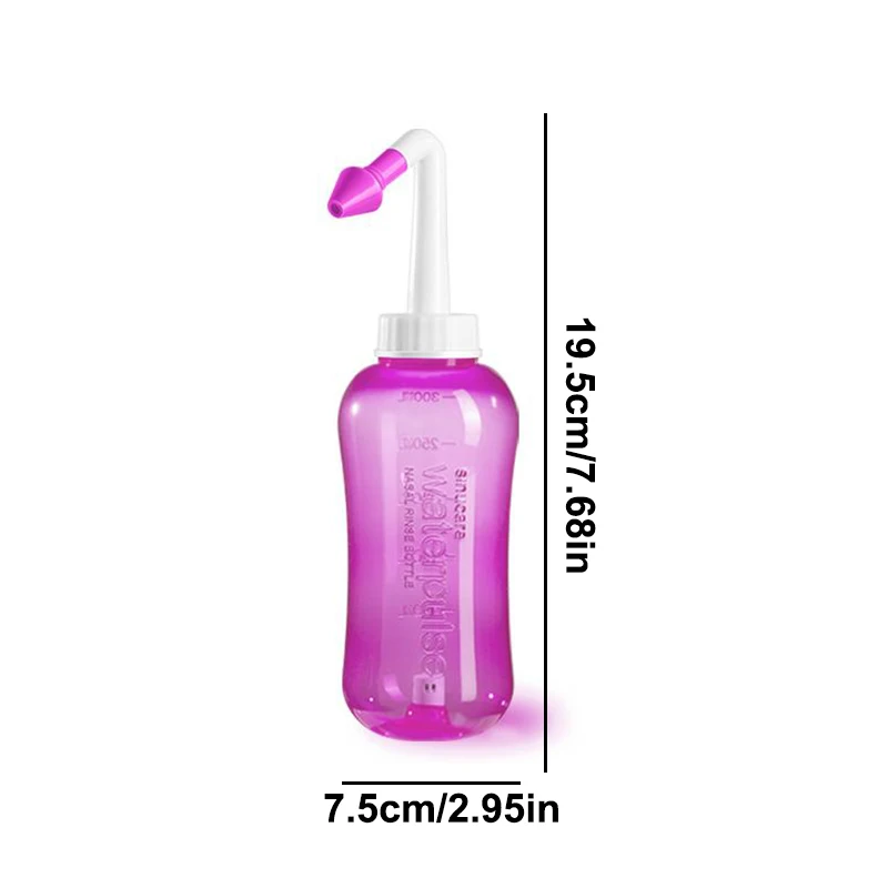 

Nasal Wash Cleaner Spray 300/500ML Neti Pot Nasal Irrigator Rinse for Sinusitis & Rhinitis Avoidance Health Care Nose Cleaner