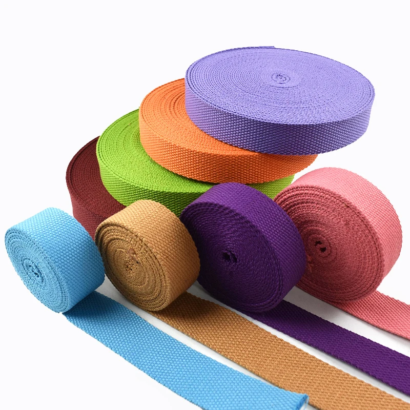 

2-10Meters Meetee 25mm Cotton Webbing Ribbon 2mm Thick Canvas Tape Bag Strap Belt Sewing Garment Decor Bias Binding Accessories