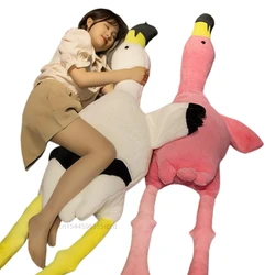 70-180cm Fun Warm Hug Long Flamingo Plush Doll Pillow Red White Long Legs Animal Plush Toy Soft Birthday Gift For Girls