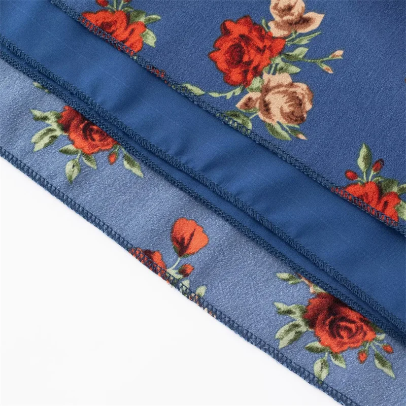 KEYANKETIAN Estate delle nuove donne stampa floreale senza maniche abiti MIDI vacanza vento sottile fiocco con scollo a V agarico patchwork abito a coda di pesce