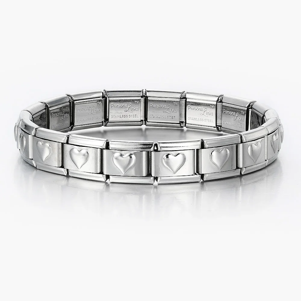 Neue Mode Damen Herren Italienischer Charm Lächelndes Gesicht Sonne Herz Tai Chi Edelstahl Elastisches Armband Trendiger Schmuck – Detail 2