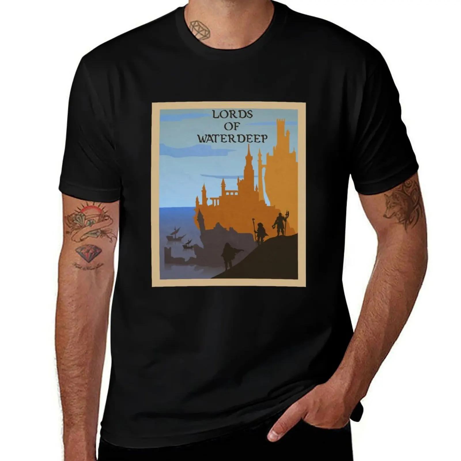 

Lords of Waterdeep T-Shirt cotton t shirt pack funny t shirts dark humor T-Shirt