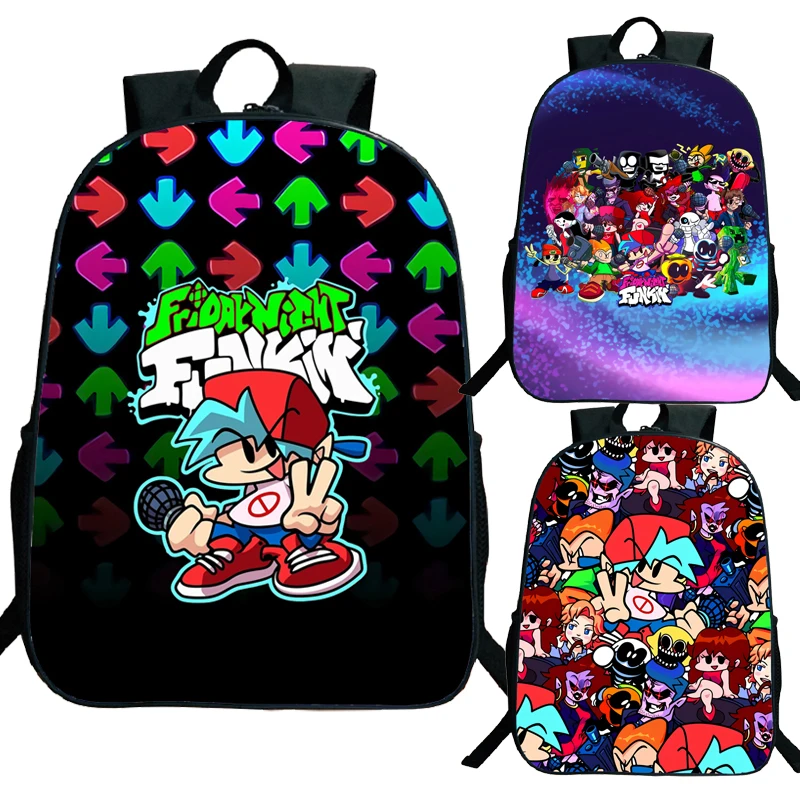 Mochila Funkin de Anime para niñas y niños, bolsa de ocio para estudiantes de primaria y secundaria, regalo de regreso a la escuela, viernes por la noche