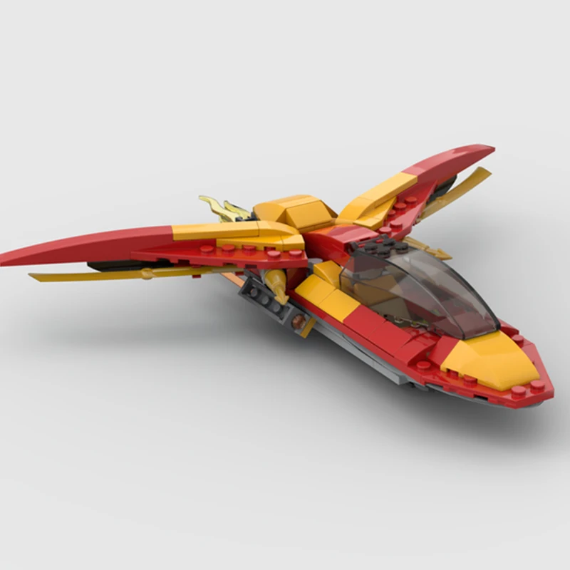 

160 MOC ниндзя катанас реактивный гладкий аэродинамический DIY модель строительные блоки игрушки на день рождения подарок