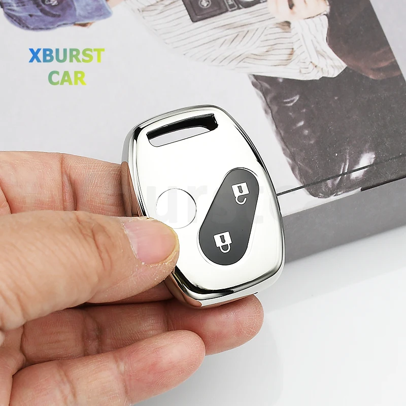 2/3 Buttons Auto TPU Keyless Protector For Honda Accord Pilot Insight CRV Civic Ridgeline Remote Car-Styling Key Case Cover