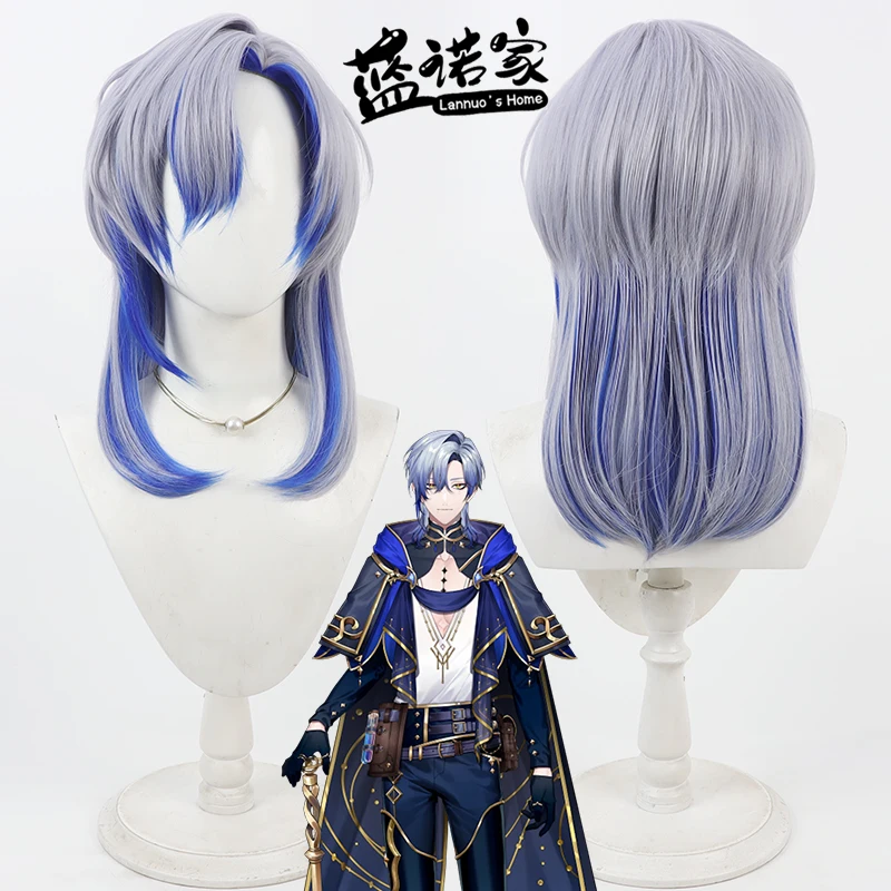 NIJISANJI Virtual YouTube Milan Kestrel Cos Cosplay Wig Halloween Carnival Party Prop Synthetic Hair Heat Resistant Fiber