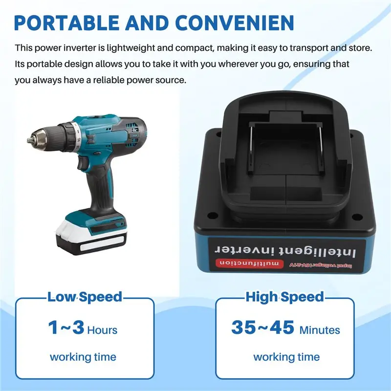 AB11-Power Inverter DC Inverter Adapter Power Supply Inverter For Outdoor Work For