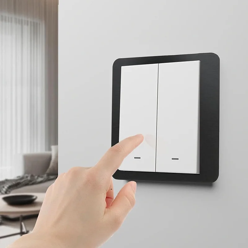 2Pcs Light Switch Surround Decorator Light Switch or Receptacle Outlet Wall Plate 86x86mm Outlet Cover Decorative Switch Plate