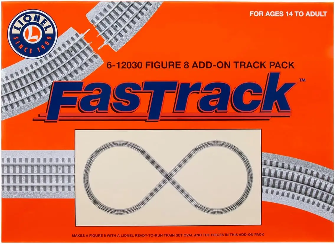 Paket Jalur Tambahan FasTrack Figure-8, Jalur Listrik O Gauge