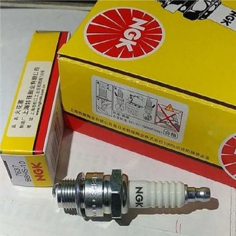 NGK 7637 B8HS-10 Genuine Original Spark Plug 1 PCS for 2-Stroke Yamaha Aerox Zest DT RD Suzuki Kymco KTM Sachs MZ Hyosung Daelim view 5