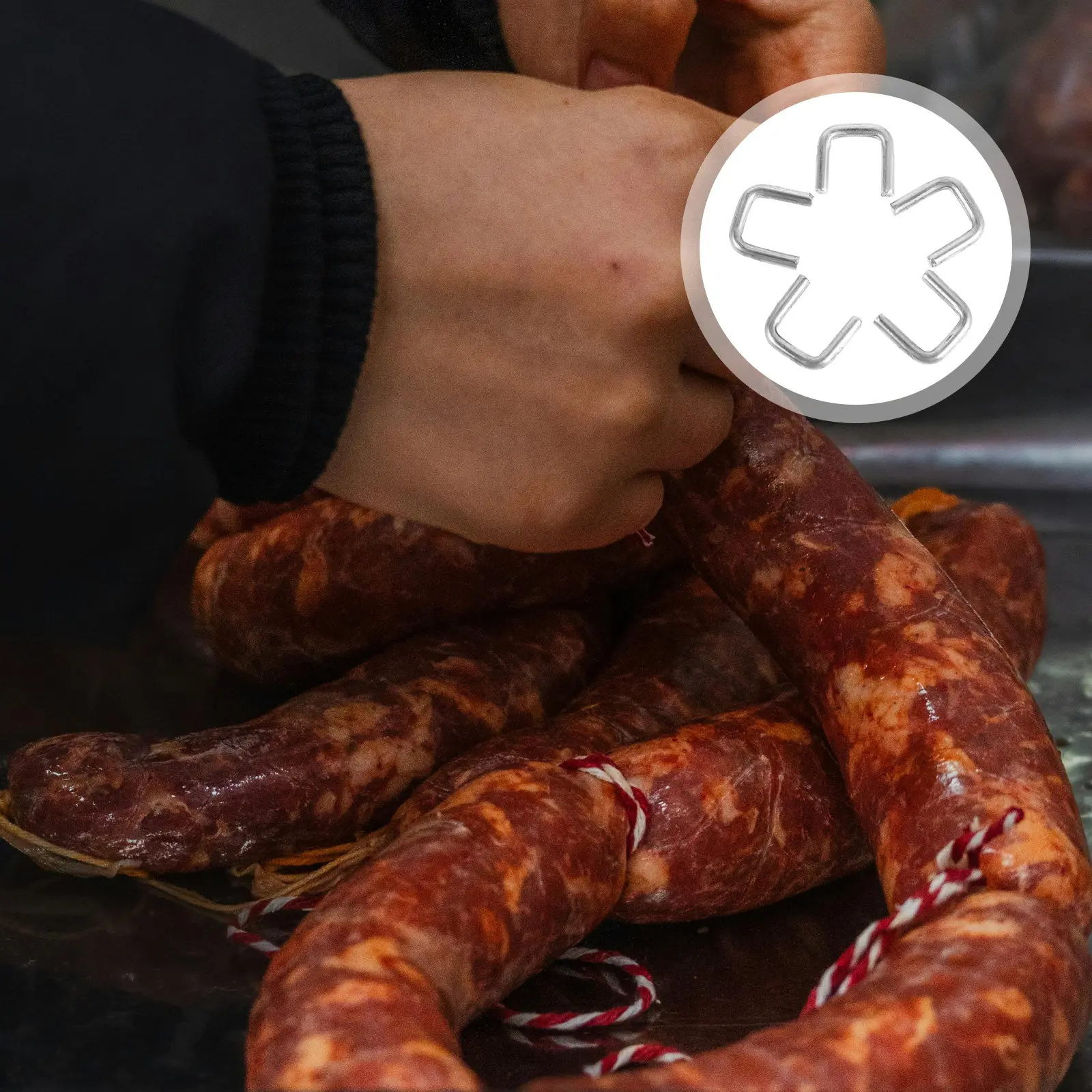 4000Pcs Sausage Packaging Clips U Shape Aluminum Sealing Nails Manual Clipper Tool Sausage Casing Clipper Clips for Industrial