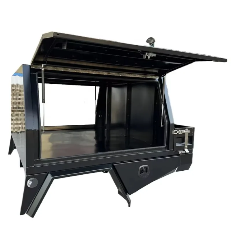 Ute Canopy and Tray for Camping Aluminium Toolbox with Kitchen Fridge Pantry and Roof Rack