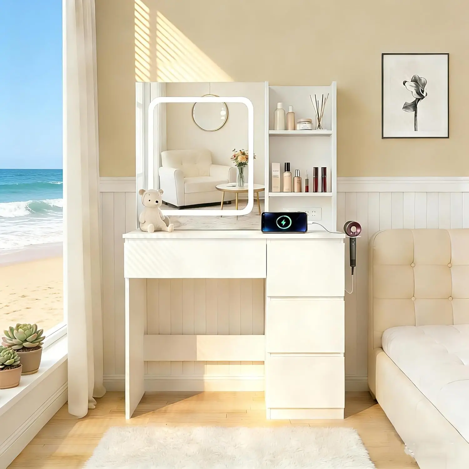 Penteadeira i*-Make Up com Est - Desk Setup Charging Station avaliação e preço
