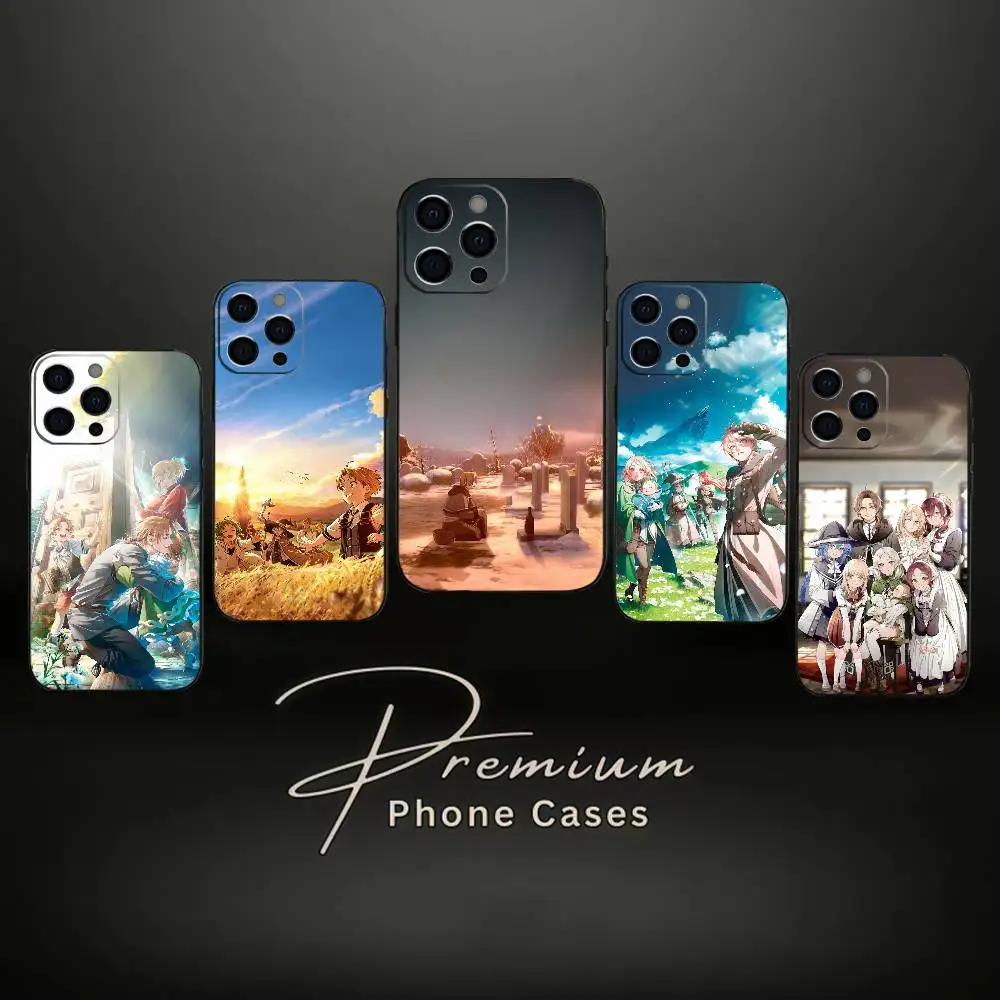 

M-Mushoku T-Tensei Phone Case For IPhone 17,16,15,14,13,12,11,Plus,Pro,Max,Plus,XS,soft case Black silicone