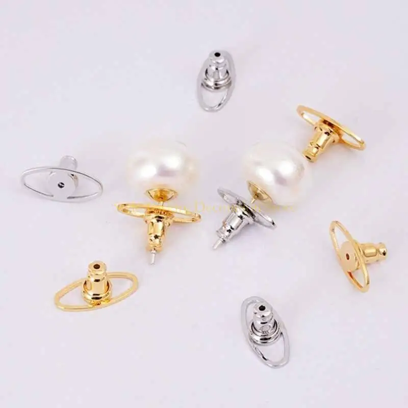 D46E 4pcs ظهورهم للقرط للآذان المتدلية ، يدعم الدعم دعم إكسسوارات مجوهرات مريحة للأذن