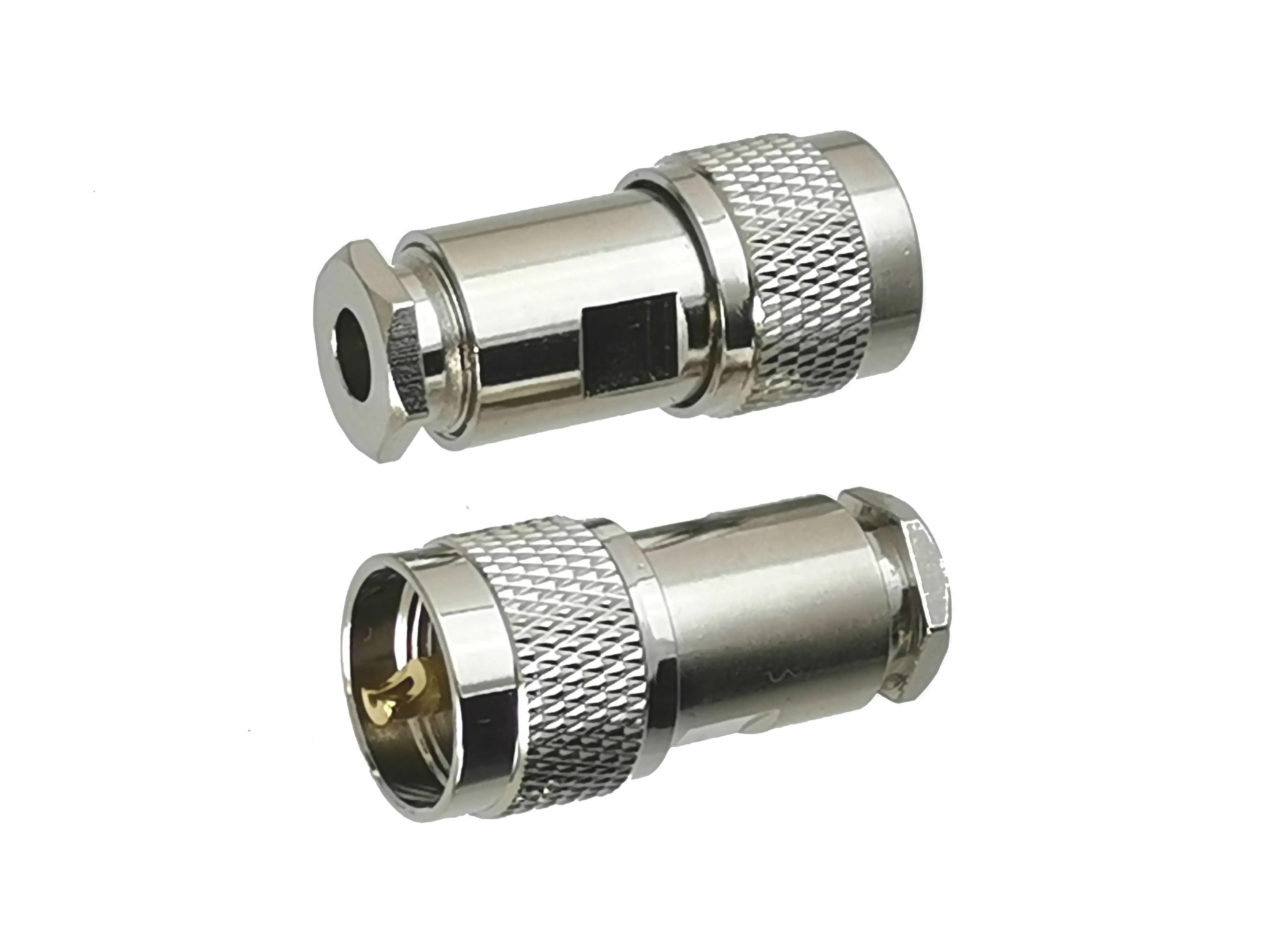 1pcs UHF PL259 Male Plug Connector Clamp RG58 RG142 / RG8X / RG5 RG6 / RG8 LMR400 Cable RF Coaxial Brass Right Angle & Straight