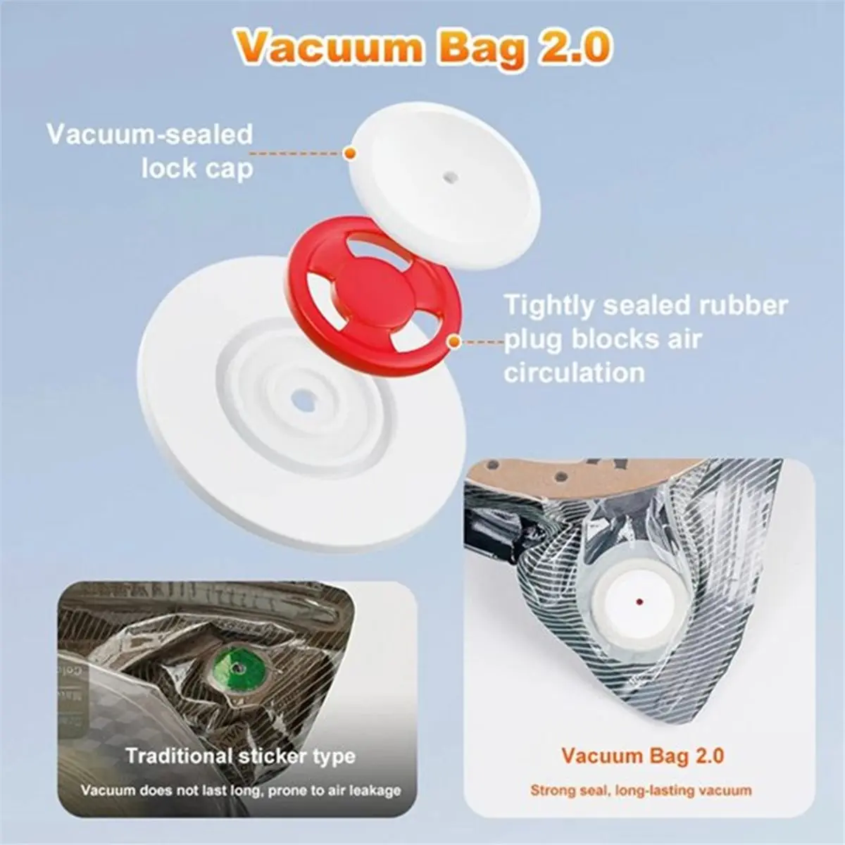 HOUSEHOLD*GOOD Upgraded 2.0 Filament Storage Bag PLA ABS PETG Vacuum Bag Dryer Filament Safekeep 3D Printer Part 30Bags+2Clips