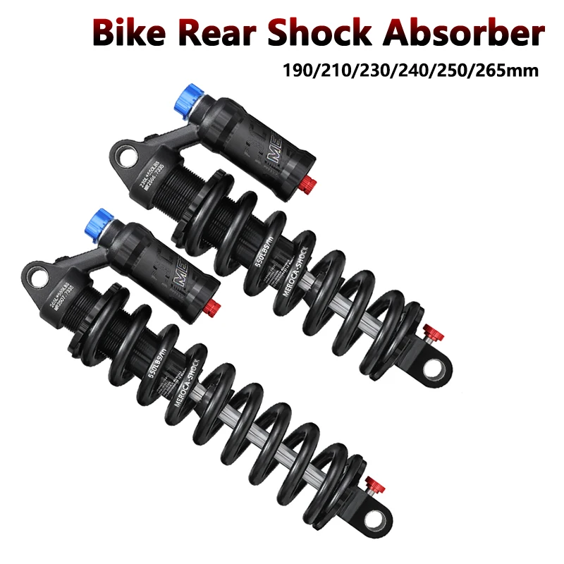 

Задний амортизатор MEROCA для горного велосипеда, масляная пружина 550 фунтов, задний амортизатор для горного велосипеда DH MTB 190/210/230/240/250/265 мм