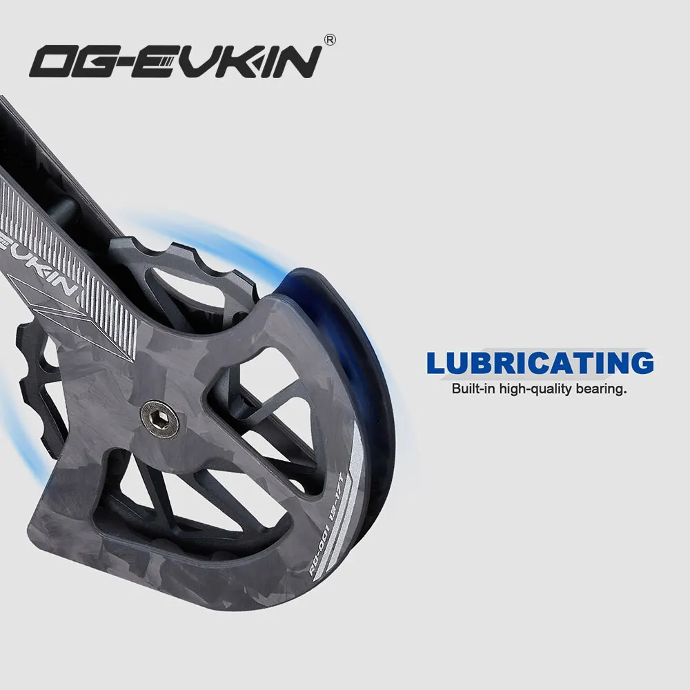 OG-EVKIN RD-01 Carbon Fiber Ceramic Rear Derailleur 13T-17T Pulley Guide Wheel For R7000 R8000 R8050 R9150 R9170 Bicycle Parts