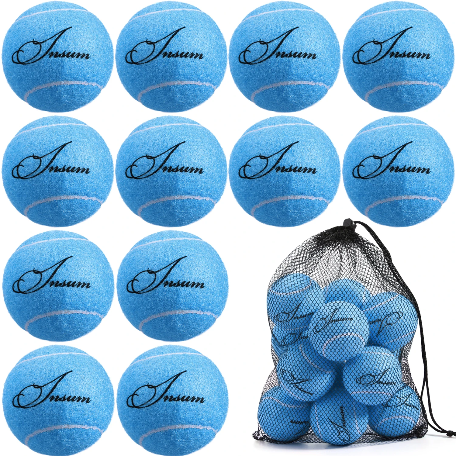 AMA Tennisballen, 6/12/20 stuks geavanceerde trainingsballen voor beginners, hondentraining tennisballen met mesh tas voor gemakkelijk transport