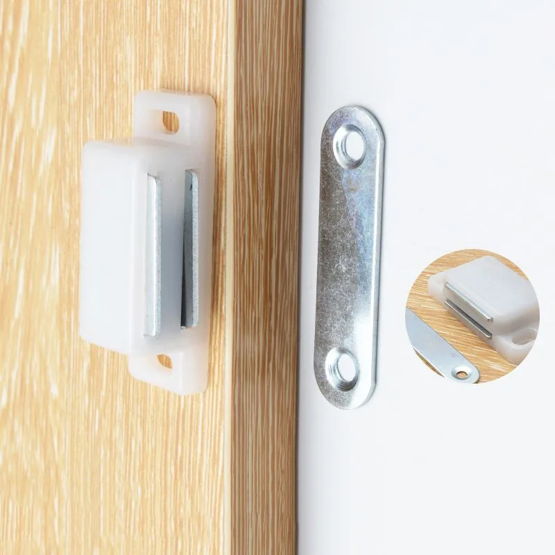 5/10set Magnetic Furniture Cabinet Locks Latch Locking Mechanisms with Screws Door Cupboard Closer Hardware Accessories