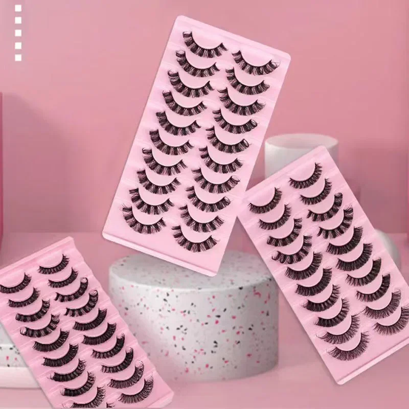 10Pairs 3D Nerz Wimpern russische streifen wimpern Dramatische Falsche Wimpern Faux Cils Make-Up Großhandel Gefälschte Wimpern Verlängerung