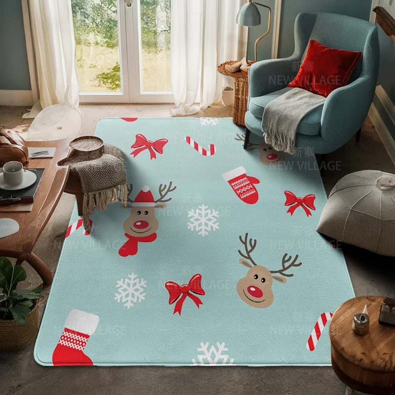 House entrance carpet Home door mat Living Room Bath Foot bathroom non-slip water absorption rugs bath Merry Christmas winter